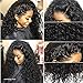 Brazilian Water Wave Lace Frontal Wigs Human Hair for 22 Inch Black Women Lace Front Wig with Baby Hair Pre Plucked 150% Density Glueless 13x4 Remy Virgin Hair Water Wave Human Hair Lace Frontal Wig