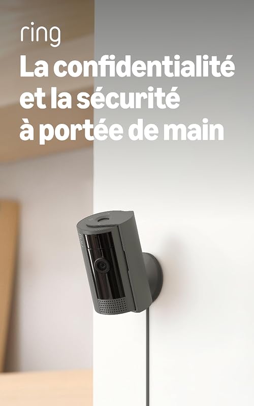 Caméra intérieure (Indoor Camera 2e gén.) | Caméra de surveillance wifi sur secteur pour animaux, vidéo HD 1080p, audio bidirectionnel, cache de confidentialité | Essai Ring Home gratuit 30 j.