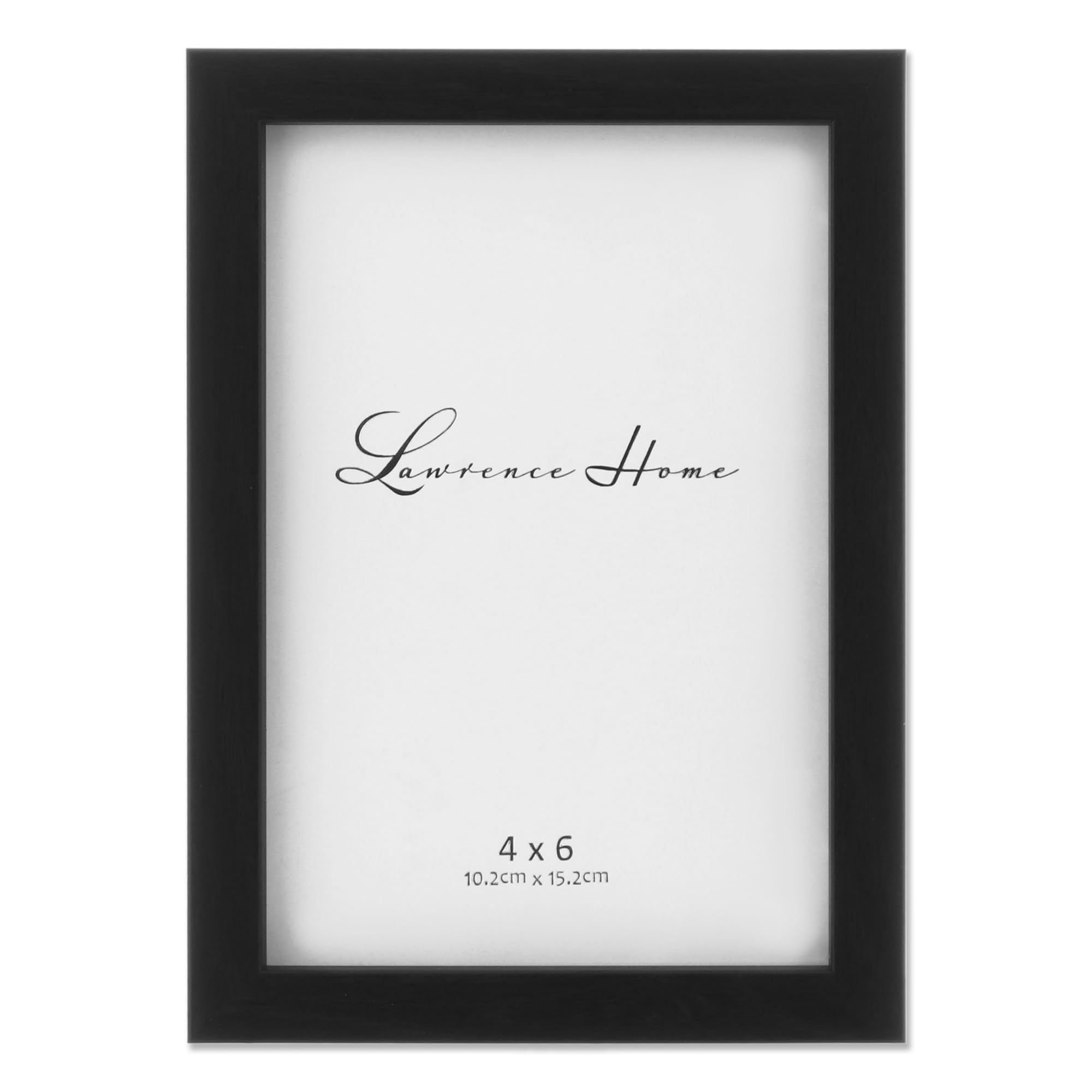 Lawrence Frames Chloe Contemporary Picture Frame, 4x6, Black