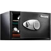 SentrySafe Black Home Safe with Shelf and Digital Keypad, Large Safe for Laptop, Documents, Money, Exterior: 10.6 x 16.9 x 14.6 Inches, X125