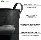 VOUNOT Plant Grow Bags 12 Gallon Potato Kit 3 Pack with Window Flap view 3