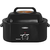 30lb 26-Quart Roaster Oven, Electric Roaster Oven with Viewing Lid, Sunvivi Turkey Roaster with Unique Defrost/Warm Function,