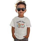 GLIGLITTR Toddler Baseball Shirt for Boys Games Day T-Shirt Kids Sunday Athletic Baseball Outfit Funny Print Summer Tee Tops
