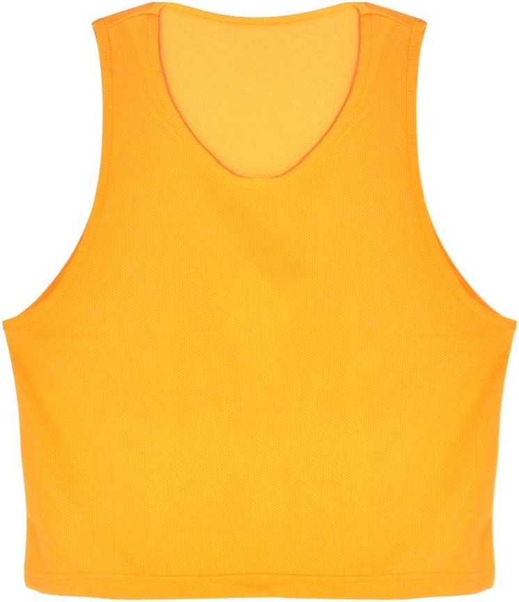 12Pcs Kids Jerseys Scrimmage Training Vests Football Vest Mesh Breathable Bibs for Volleyball Soccer Basketball (Color : Yellow) Shirt Football Supplies Shirt Football Supplies - Image 3