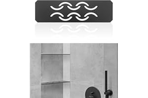 MQHXUY Rectangular Shower Shelf for 12 Inch Tile Prefabricated Niches, 316 Stainless Steel Tile Insert Shelf, Fits 1/8 Inch G