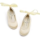 Felix & Flora Girls Toddler Little Ballet Shoes - Flower Girls Mary Jane Flats Dress Shoes Party Wedding