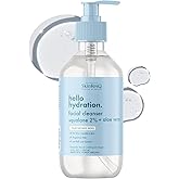 Skin ResQ by Petal Fresh Hello Hydration Cleanser, Daily Gentle Foaming Facial Cleanser with 2% Squalane Complex and Aloe Vera, Fragrance Free Hydrating Face Wash for Dry Sensitive Skin, 10 oz