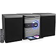 Pyle Home Stereo Shelf System - Powerful Wireless BT Streaming with CD Player, FM Radio, USB & SD Card Playback, 2-Way Music Crisp-Sound, Remote Control, Dual Stereo Speakers (Black), PHSKR24