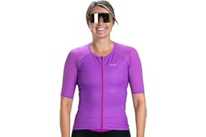 Zoot Women’s Core Tri Aero Jersey, Lightweight, Moisture-Wicking Triathlon Full Zip Top with Secure Storage & UPF 50+