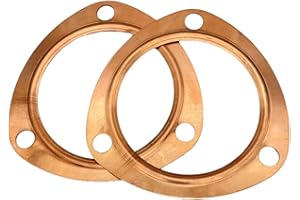HIYANG 2pcs 3 inch Copper Header Collector Gaskets Reusable for SBC BBC 302 350 454 383 Gaskets，3 inch Header Collector gaskets