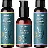 Aleavia Travel Size Trio &ndash; Set of Two Organic &amp; All-Natural Prebiotic Body Washes and Facial Cleanser, Scented with Pure Essential Oils &ndash; Nourish Your Skin Microbiome &ndash; 2 Oz. Bottles
