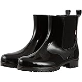planone Short rain Boots for Women and Waterproof Garden Shoes,Anti-Slipping White Chelsea Rainboots for Ladies with Comforta