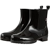 planone Short Rain Boots Women Fashion Waterproof Chelsea Boots for Women Light Outdoor Garden Shoes Ankle Muck Boots for Ladies Non Slip Work Shoes Rubber Boots with Premium Comfort Insole