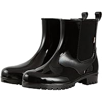 planone Short rain Boots for Women and Waterproof Garden Shoes，Anti-Slipping White Chelsea Rainboots for Ladies with…