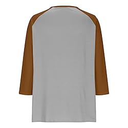 Womens 3/4 Sleeve Tops and Blouses Plus Size