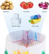 Thinp Sunflower Plastic Bag Holder - Wall Mount Organizer for Kitchen view 5