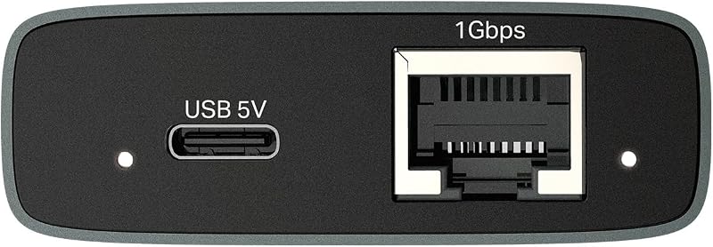 EH210 LAN Splitter 1 auf 2 (Gigabit Ethernet Splitter) | inkl. USB-Stromkabel & Cat 5e Netzwerkkabel | Aluminiumgehäuse, Plug & Play, LAN Switch 2 Port