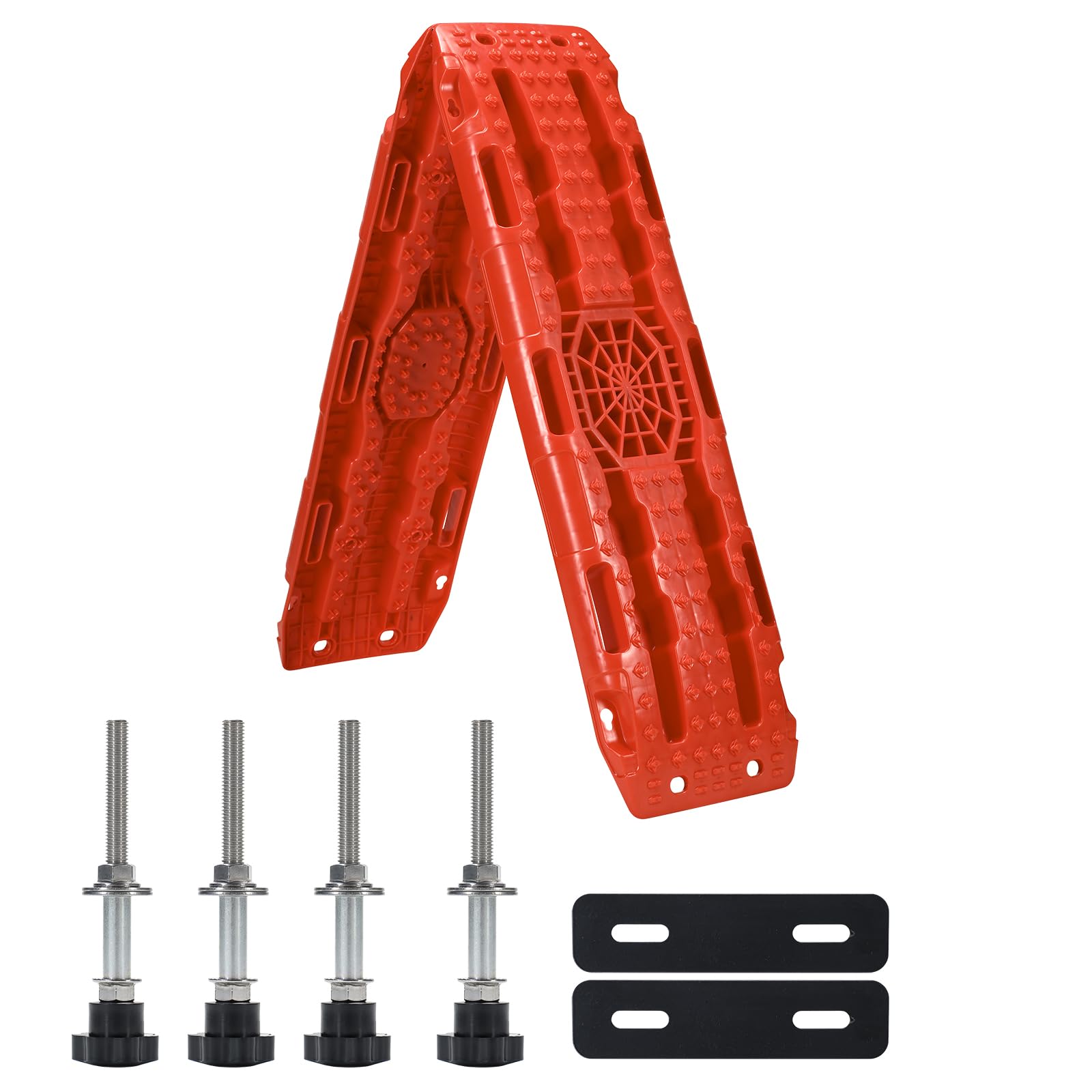 Photo 1 of ONECHOI Recovery Traction Boards?42”LX12”W Recovery Tracks w/Jack Base, Tire Traction Ramps Mats w/ 4Pcs Mounting Kit, Car Traction Boards for 4x4 Accessories Off Road 4WD SUV Truck-Mud, Sand, Snow