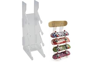 BISOZER Finger Skateboard Display Rack, Pro Finger Board Racks Floor Stand, Five-Layer Angle Skateboard Holder, Mini Skateboard Storage Racks, Skateboard Decorative Stand, Robust and Easy to Install