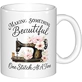 Funny Sewing Mug, Making Something Beautiful Mug, Quilting Gifts for Women, Quilting Coffee Cup, Cute Mugs,11 oz Novelty.