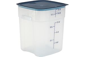 Cambro FreshPro 18 Quart (QT) Food Storage Container with Lid (Restaurant Grade) - for Food Prep, Commercial Kitchen, Pet and Dog Food Container (Translucent)