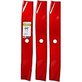 MaxPower 561143B USA MADE 3 Blade Mulching Set | For Many 60 in. Cut Exmark Mowers Replaces OEM #'s 103-6393, 103-6393-S and Windsor 50-2812