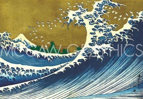 Big Wave (from 100 Views of Mt. Fuji) by Katsushika Hokusai 8"x11.5" Art Print Poster