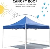 Nvanvmm 2x2M Blue Canopy Top Cover Replacement Four-Corner Tent Cloth view 4