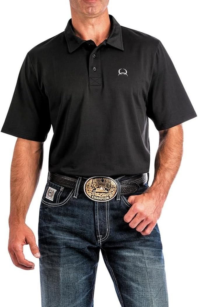 Cinch Arenaflex Polo (xs) MTK1823005 Black at Amazon Menâs Clothing store