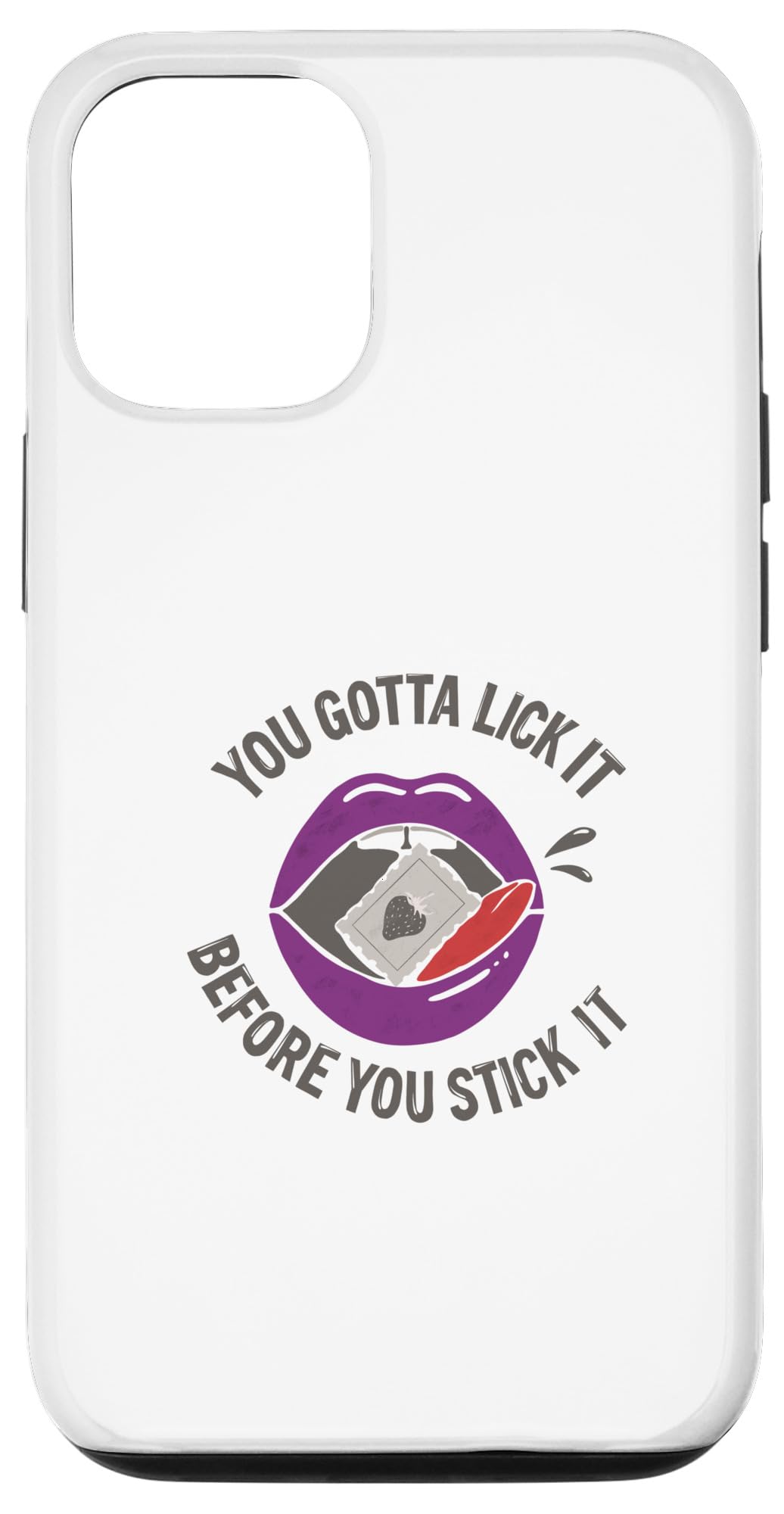 iPhone 12/12 Pro Funny You Gotta Lick It Before You Stick Adult Joke Womens Case
