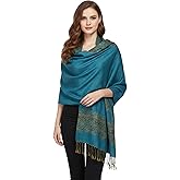 Women's Reversible Pashmina Shawl Scarf Wrap Stole For All Seasons