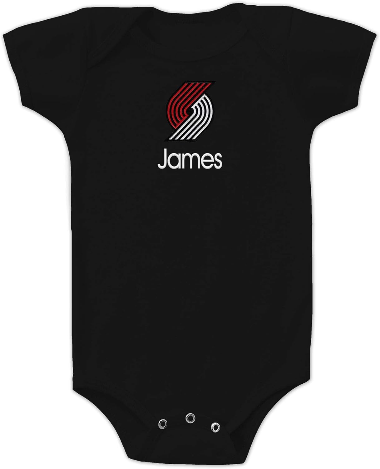 Portland Trail Blazers Custom Baby Bodysuit - Personalized Baby Name Embroidery