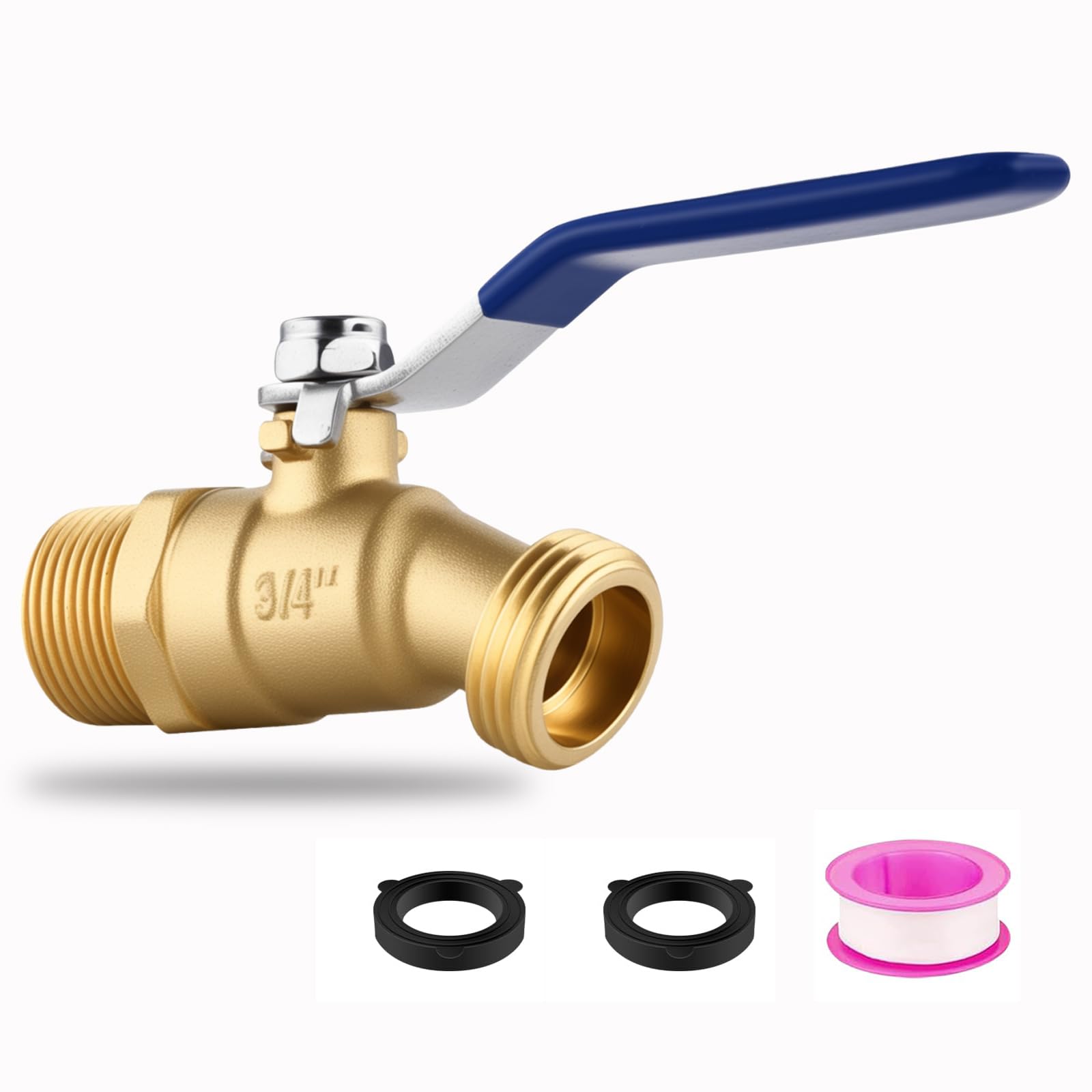 Photo 1 of Full Flow Brass Hose Bibb, Heavy Duty 3/4" Male NPT * 3/4 GHT Male Threaded Outdoor Spigot/faucet for Gardens, Patios, Boiler Drain?Lead-Free Compliant