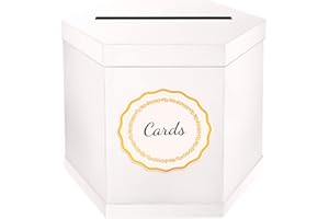 ROSEGLD Card Box, Card Receiving Box 12x10x10 Inches, Elegant Card Box Holder for Wedding, Graduation, Birthday, Baby Shower,