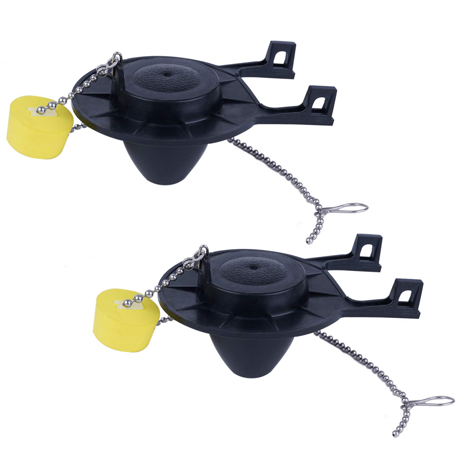 Photo 1 of Hibbent 2 Pack 2-Inch Toilet Flapper Replacement Compatible with American Standard 7381129-200.0070A Universal Flapper and Chain with Float, 2-Inch Flush Valves