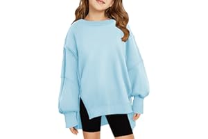 CharmWM Sweatshirts For Teen Girls Trendy Crewneck Oversized Kids Tops Long Sleeve Cute Fall Clothes