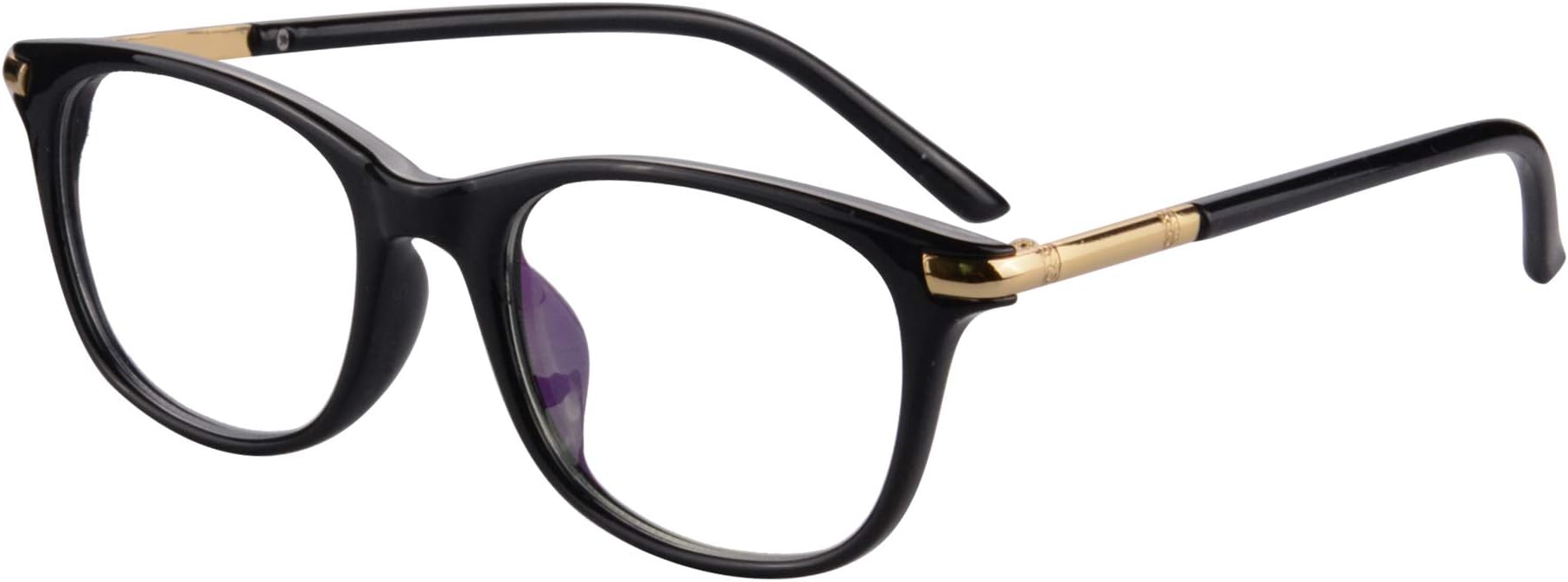 MEDOLONG Women's Asymptotic Multifocal Glasses Horn Rimmed Readers Progressive Multifocus Computer Reading Glasses-RG17