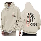 Lytiarul Christian Hoodies for Men Bible Verse God Sweatshirt Jesus Faith Hoodie Inspirational Cross Graphic Vintage Pullover