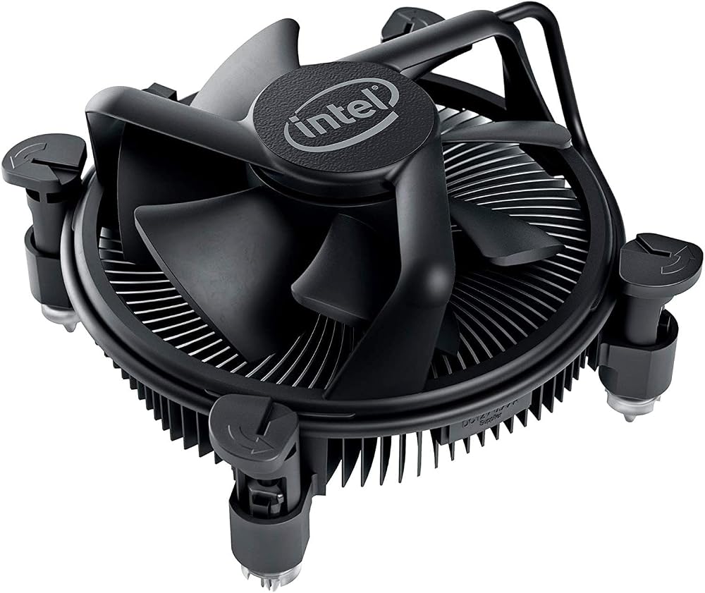 Intel LGA115X 1200 All Black Stock CPU Cooler 3.9 Inch Desktop Heatsink