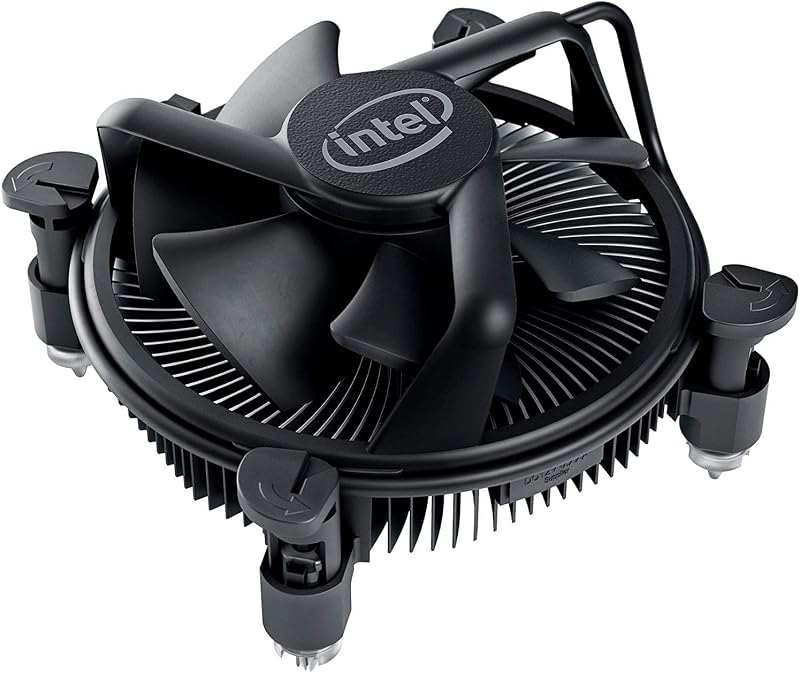 Intel LGA115X 1200 All Black Stock CPU Cooler 3.9 Inch Desktop Heatsink