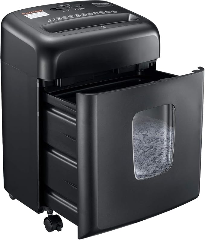 Tritadocumenti Bonsaii C206-D – Taglio A Particelle 4x12 Mm, 8 Fogli, 15 Litri, Sicurezza P-4 | Per Ufficio E Casa, Distrugge Carte Di Credito