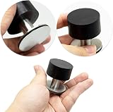 SZXMDKH 2pcs Black Stainless Steel Door Stops with Adhesive Stickers view 3