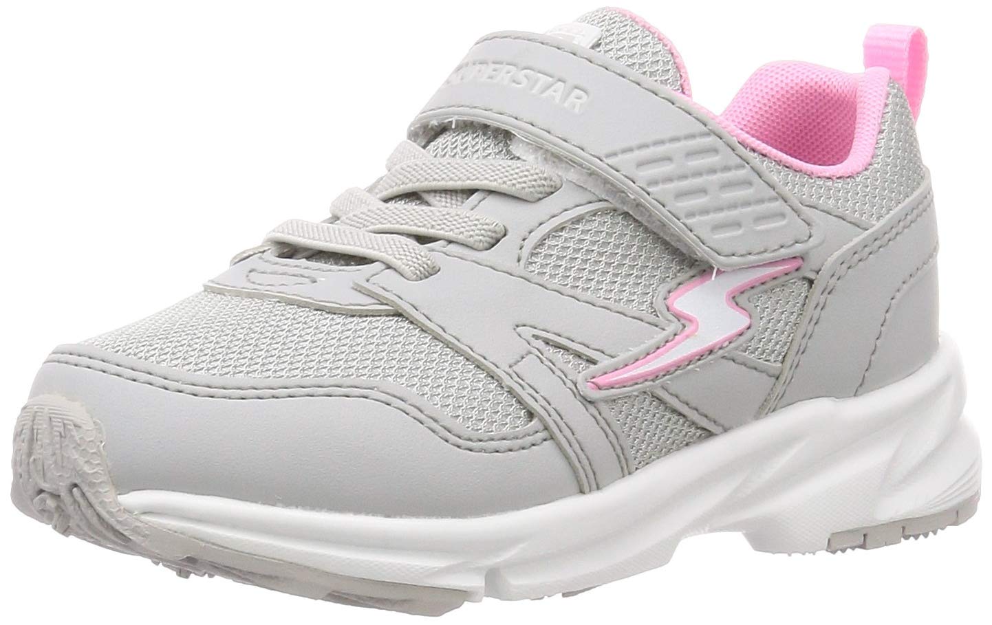 スニーカー 幅広 3E 速乾 男の子 女の子 16~25cm キッズ SS J7123AZ グレー 19.5cm 3E