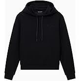 Armani Exchange womens Signature Logo Cropped Hoodie