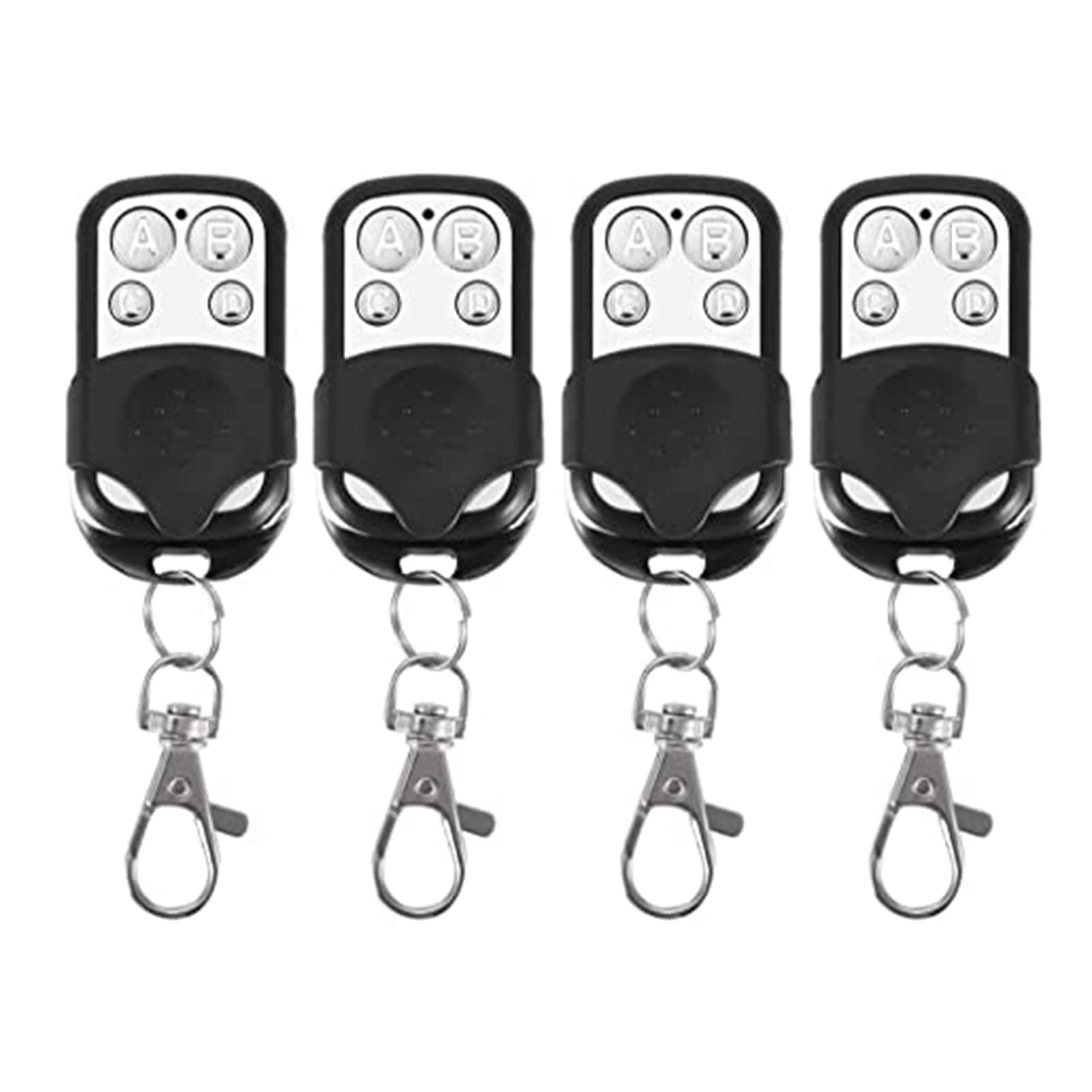Sunydog 4Pcs Universal Garage Door Opener Remote, Remote Control Key Fobs One-click Theft Against 4 Buttons Simple Pairing 433MHz for Car Garage Door Gate Skylight