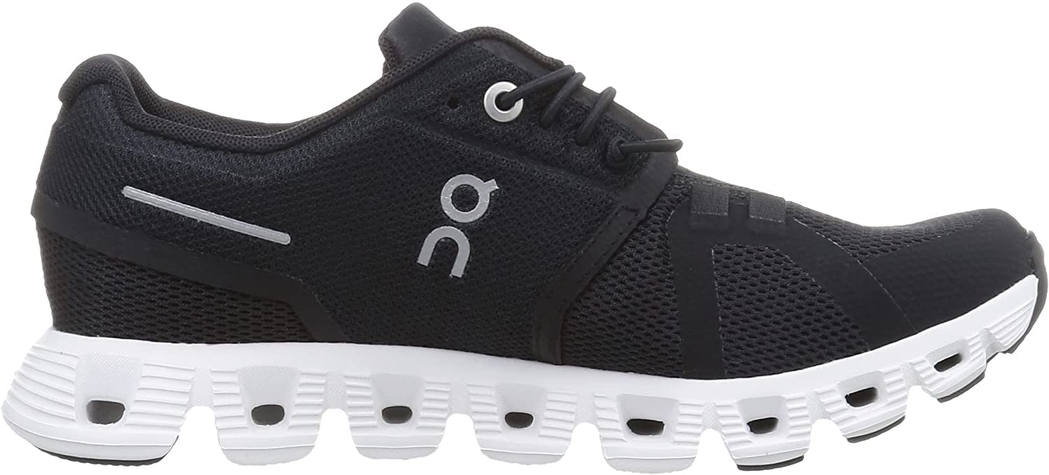 On Men's Cloud 5 Sneakers, Black/White, 10.5