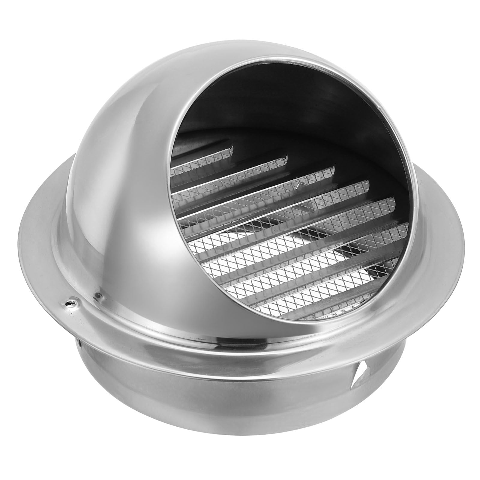PATIKIL Exhaust Air Vent Cover 5.9 Inch, Stainless Steel Wall Vent Cover Round Exhaust Grille Ventilation Outlet Duct Air Vent Dryer Hood for HVAC System