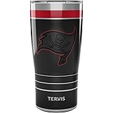 Tervis Traveler NFL Tampa Bay Buccaneers - Night Game Triple Insulated Tumbler Travel Cup Keeps Drinks Cold & Hot, 20oz, Stainless Steel