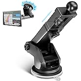 EWAY 2PCS for Garmin GPS Mount w/Telescopic Extension Arm, Replacement Dash Ball Mount Holder for Dashboard Windshield Windsc