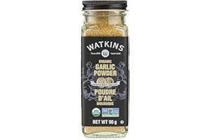 Watkins Gourmet Organic Spice Jar, Garlic Powder, Non-GMO, Kosher, 90 g